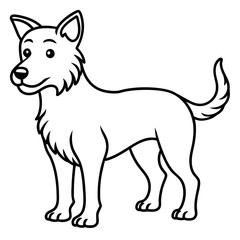 Minimal Dog Outline Graphic