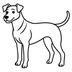 Minimal Dog Outline Graphic