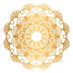 Floral luxury golden mandala arabesque islamic pattern for wedding invitation background