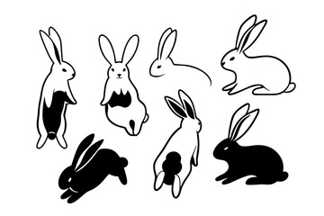 vector illustration of a rabbit