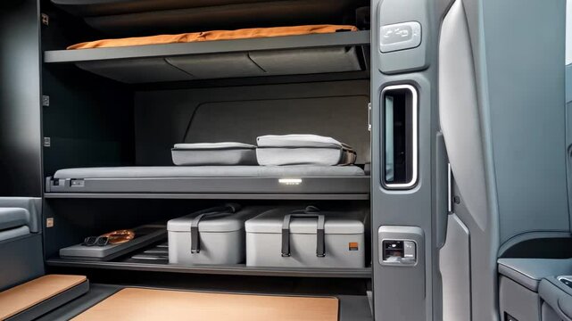 Truck Interior Comfortable Sleeper Rest Area Showcase