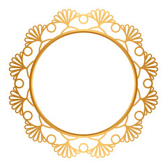 Luxury mandala with circle frame transparent background in islamic arabesque style pattern floral for invitation