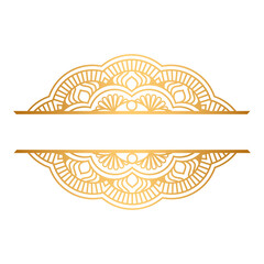 Golden luxury vintage frame divider gold wedding invitation clipart