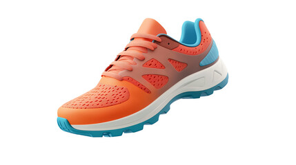 Colorful 3D Icon Cartoon Running Shoe on White Background Isolated
