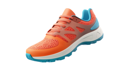 Colorful 3D Icon Cartoon Running Shoe on White Background Isolated