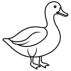Minimal Duck Outline Artwork