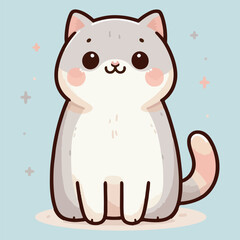 Cute full body cat vector
