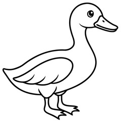 Minimal Duck Outline Artwork