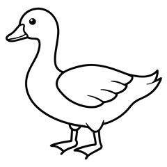 Minimal Duck Outline Artwork