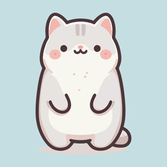 Cute full body cat vector