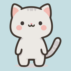 Cute full body cat vector