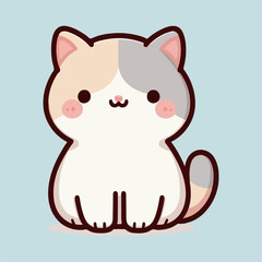 Cute full body cat vector