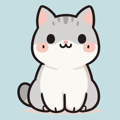 Cute full body cat vector