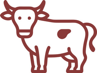 Animal Wildlife icon, cute animal icon, 