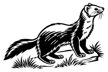 sable sihouette black vector