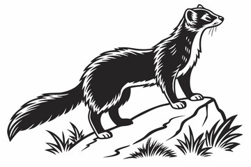 sable sihouette black vector