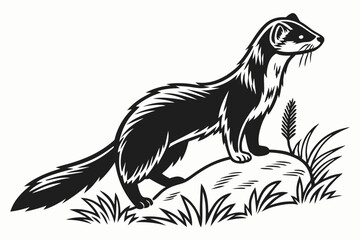 sable sihouette black vector