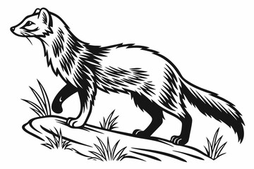 sable sihouette black vector