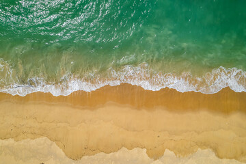 Aerial view beautiful sea surface nature background,Amazing waves texture ocean sea background