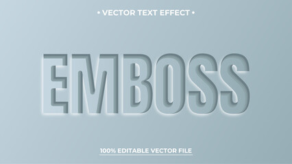 Emboss paper 3D editable text effect
