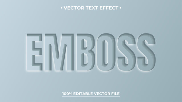 Emboss paper 3D editable text effect