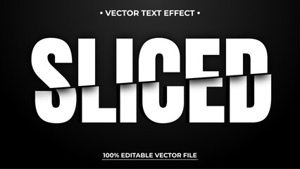 Editable text effect - Sliced text effect