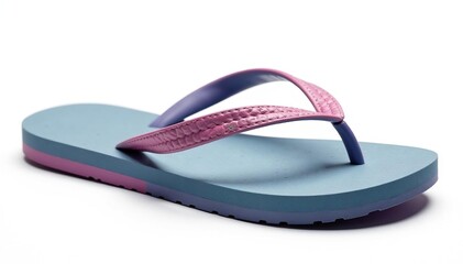 Close-up of a flip-flop, cleanly isolated against white , website, close-up