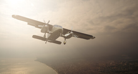 A Flying Classic Vintage Military Plane