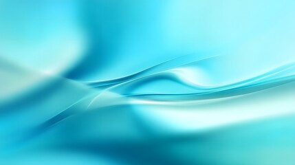 Obraz premium Abstract blue gradient with soft waves, a serene and minimalist backdrop for calm and versatility