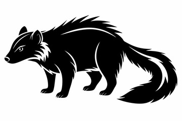 binturong sihouette black vector
