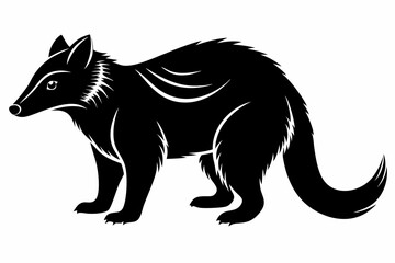 binturong sihouette black vector