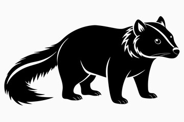 binturong sihouette black vector