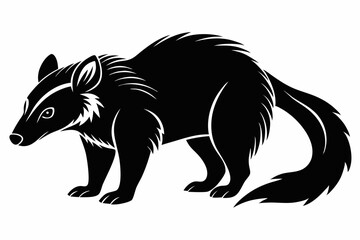 binturong sihouette black vector