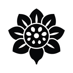 Rafflesia Arnoldii Stencil Icon Vector Illustration