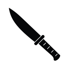 Tanto Knife Stencil Icon Vector Illustration
