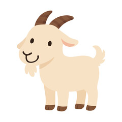 Goat Character Isolated on White