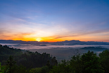 Amazing light sunset or sunrise sky landscape view,Beautiful nature colorful sky background