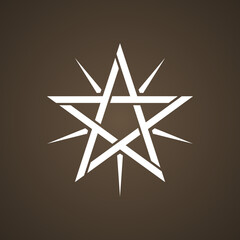 Pentagram - symbol from the flag of Ethiopia