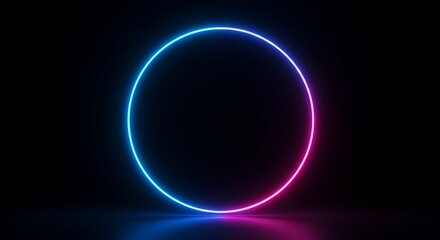 Obraz premium Neon Halo's Embrace AI Generated