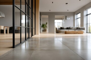 Fototapeta premium Modern Interior Design of Open Space Living Area with Natural Light