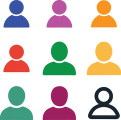 User Profile Icons Set – Contact and Avatar Vector Bundle

