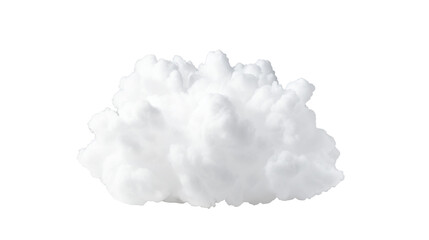 Fluffy white cloud isolated on transparent background