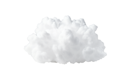 Fluffy white cloud isolated on transparent background