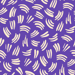 Abstract Banana Brush Stroke Seamless Pattern – Organic Artistic Texture on Deep Blue Background