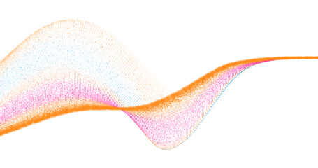 Wave pattern vector. 3D glowing abstract digital particles background. Technology concept. Abstract background. Future vector illustration.