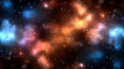 Naklejka premium Cosmic nebulae swirling in deep space (1)