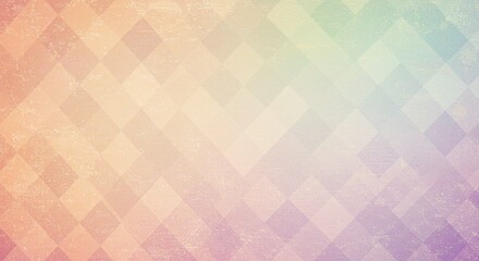 Naklejka premium Pastel Diamond Pattern Background Soft Hues Geometric Design Textured Wallpaper