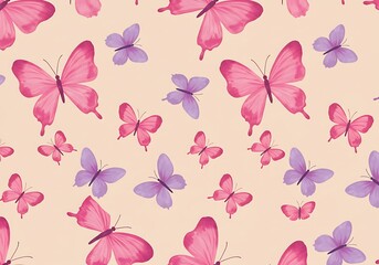 Pink & Lavender Flutter AI Generated