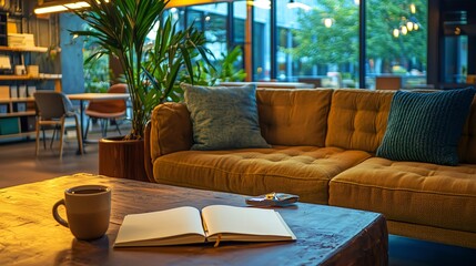 Calm design in morning glow
