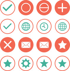 Essential Web Icons Set – Flat Design Vector Collection